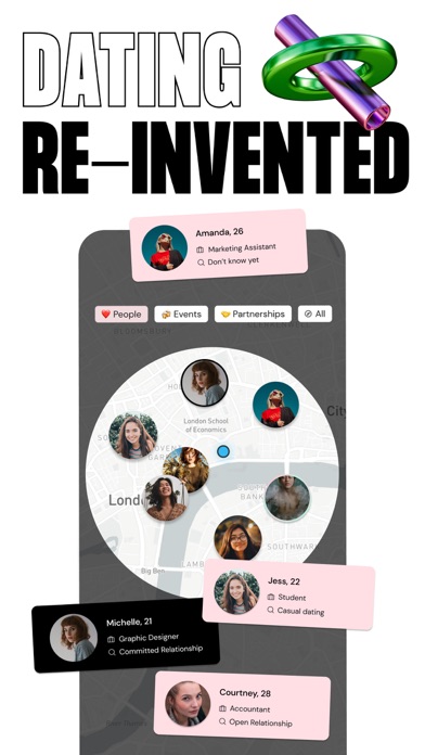 Thursday: Dating app & events Screenshot
