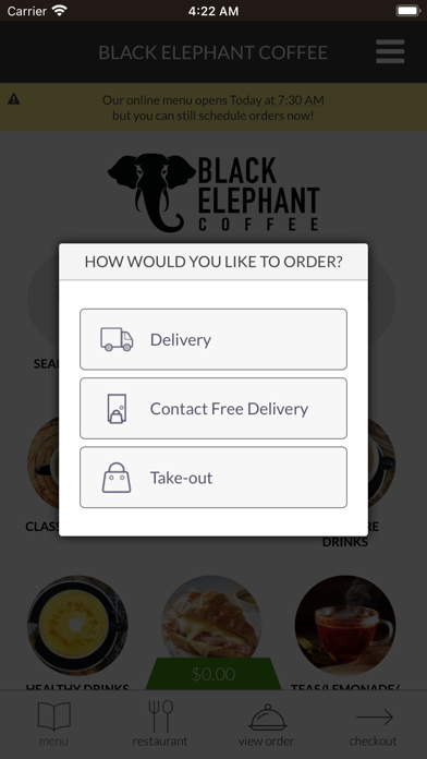 Black Elephant Coffee Screenshot