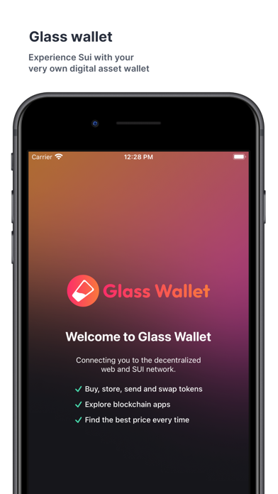 Glass Wallet | Sui Wallet Screenshot