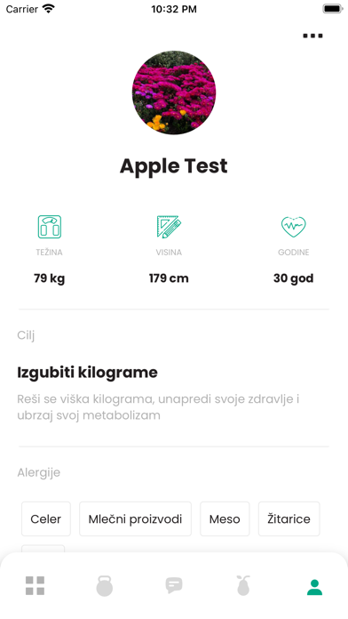 MS Fitness App Screenshot
