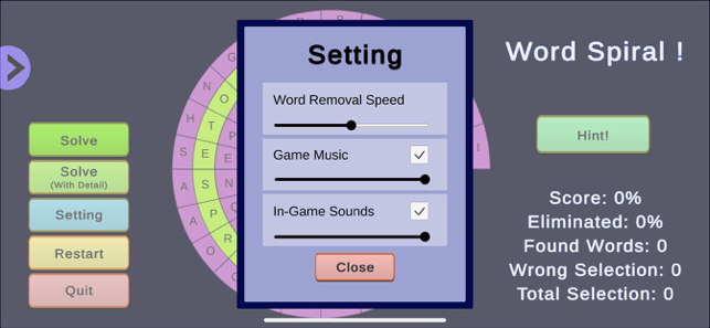 ‎WordSpiral: Word Challenge Screenshot