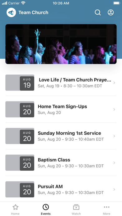 Team Church App Screenshot