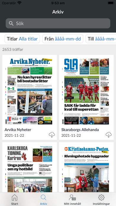 NWT Media E-tidningar Screenshot