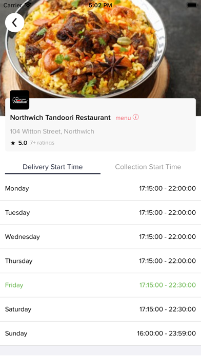 Northwich Tandoori Restaurant Screenshot