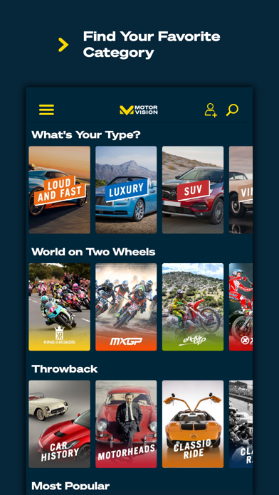 Screenshot #1 pour Motorvision | Live Streaming