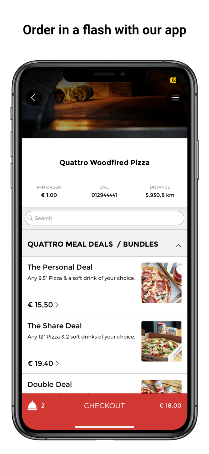 Quattro Wood Fired Pizza App