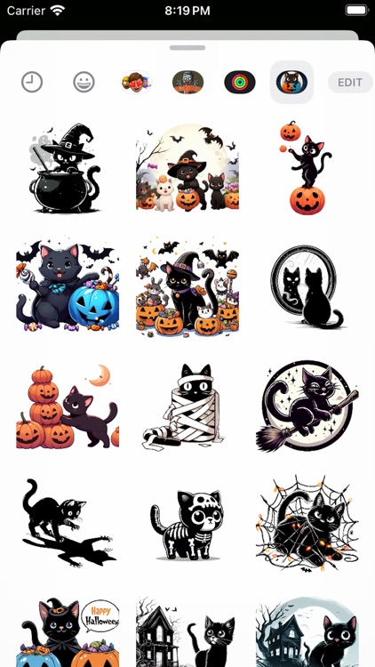 Halloween Black Cats Stickers