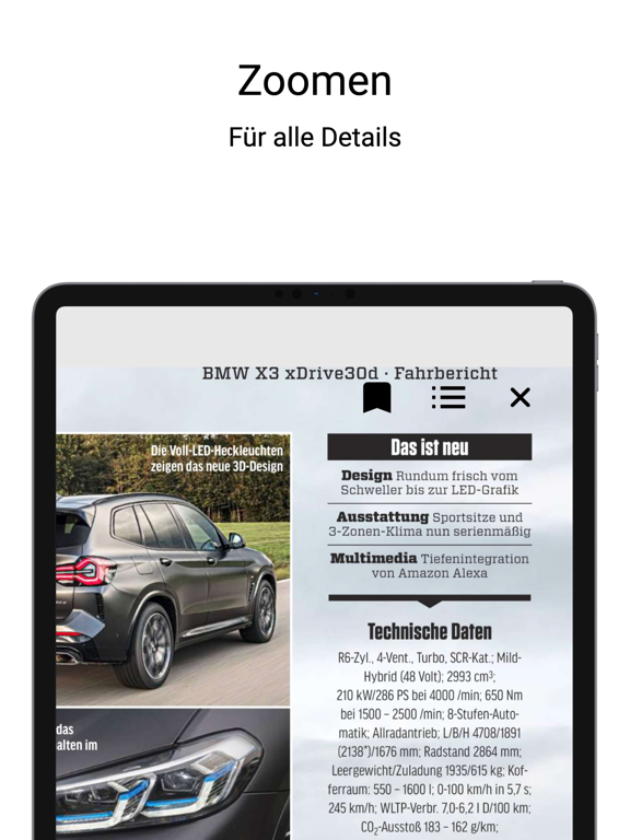 AUTO ZEITUNG ePaper iPad app afbeelding 6