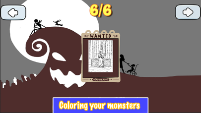 Coloring 5 scary monsters Screenshot