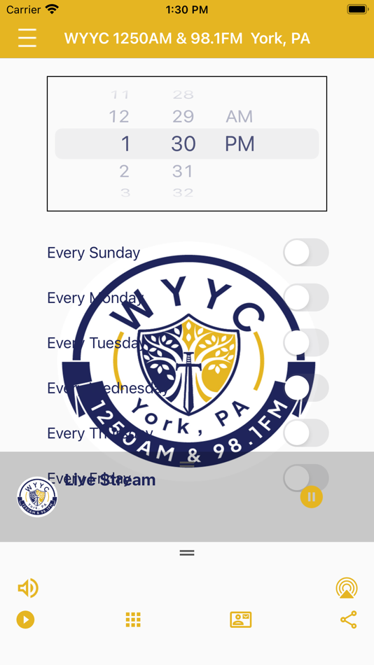 #5. WYYC AM1250 & FM98.1 Radio (iOS) 由: Wilkins Radio