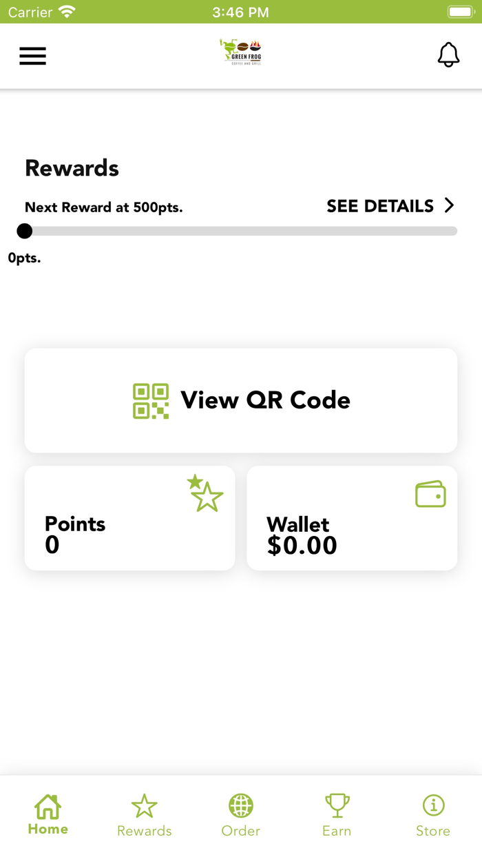 Green Frog Coffee Rewards