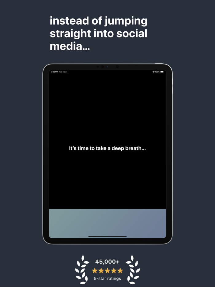 one sec  screen time  focus