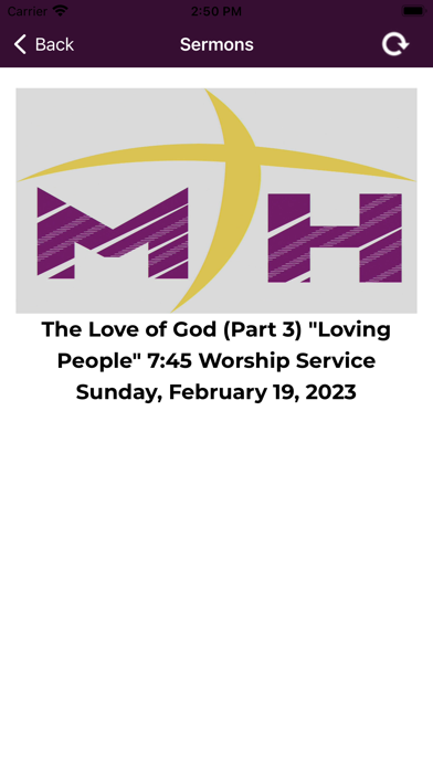 Mt Hebron Church Ministries Screenshot