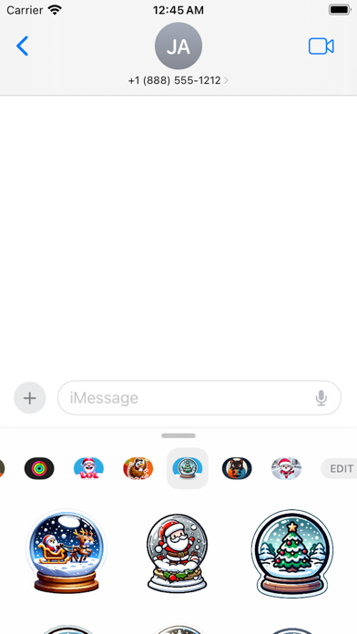 Snowglobe Christmas Stickers Screenshot