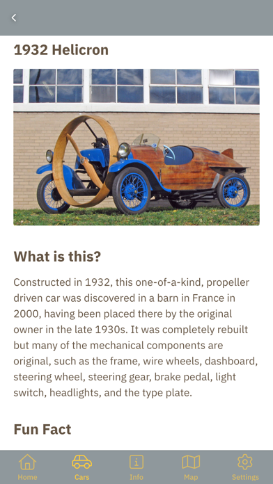 Lane Motor Museum Mobile App Screenshot