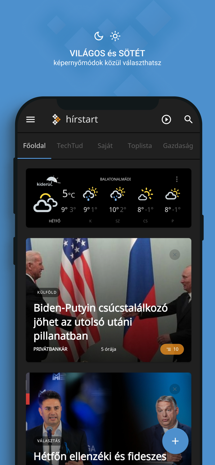 Hírstart - hírek és időjárás