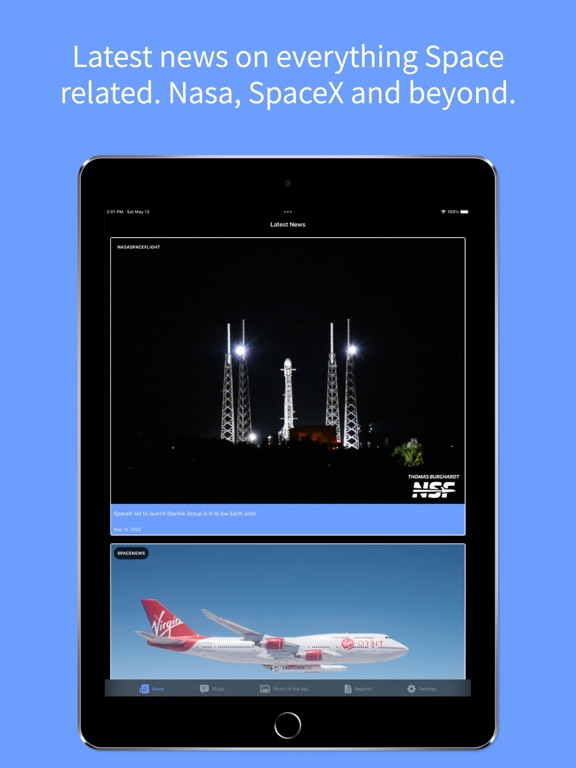 Spacefaring News iPad screenshot 1 - News app