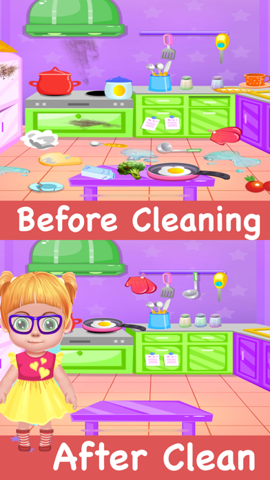 Girls Games Clean Mom House Screenshot
