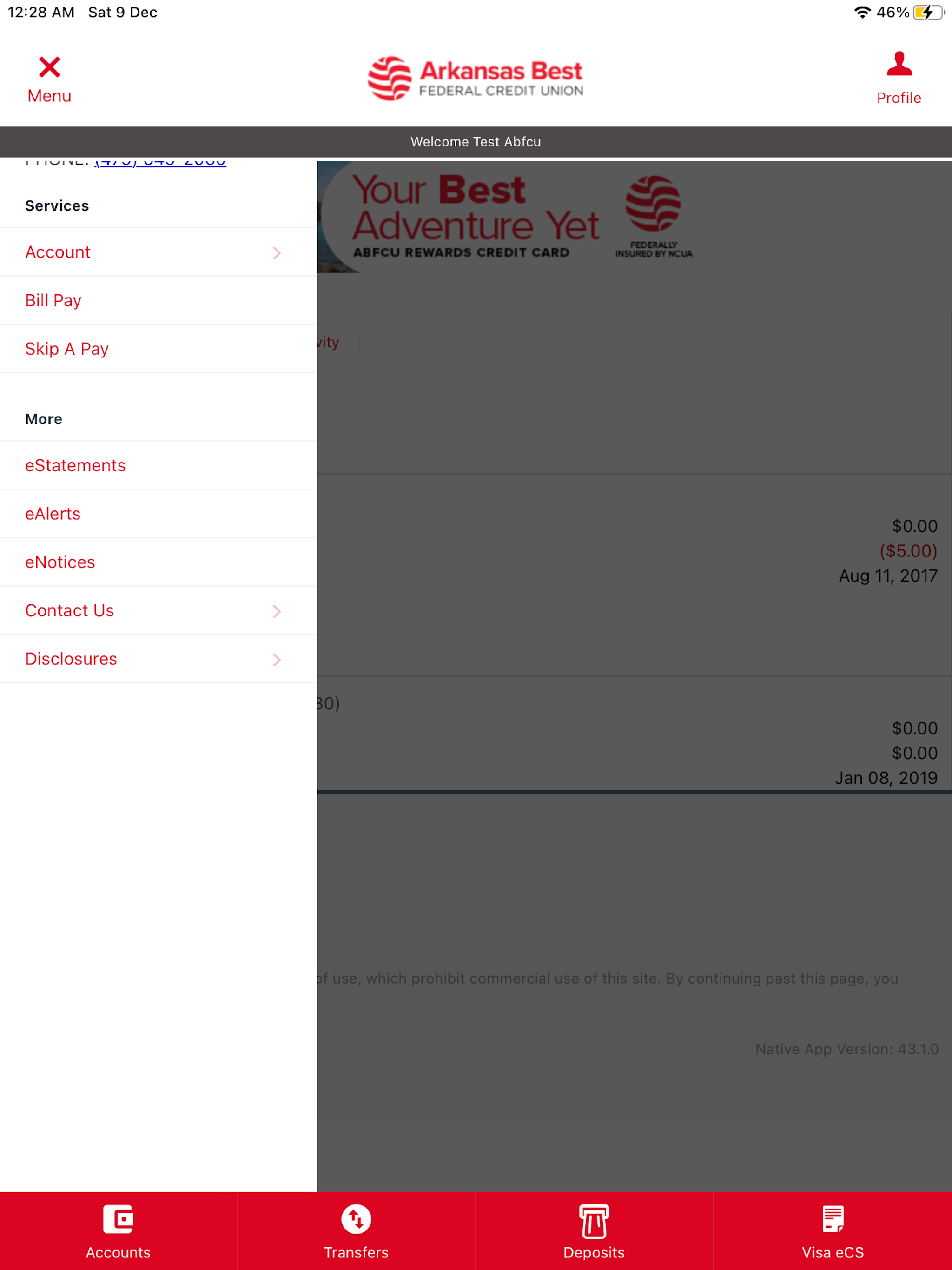 Arkansas Best FCU Mobile App
