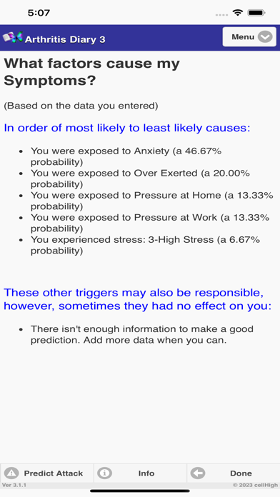 Arthritis Diary 3 Screenshot