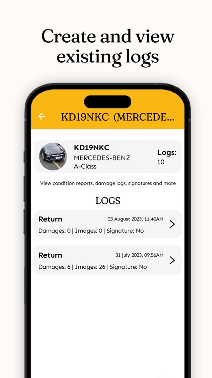 Damage Control: Vehicle logs