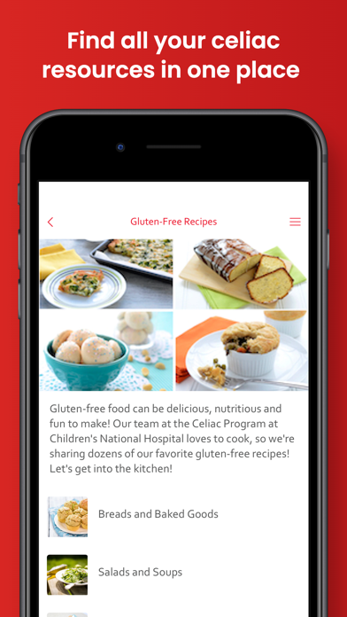 CNH Gluten Free Resources Screenshot