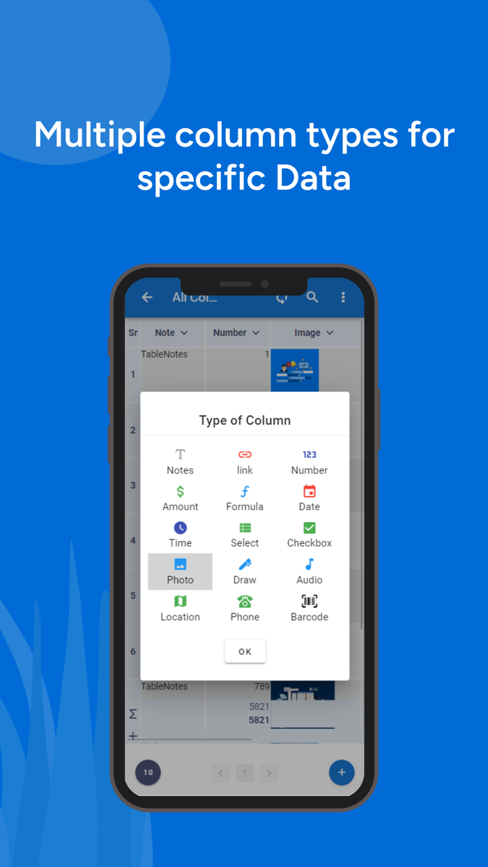 Table Notes - Mobile Excel