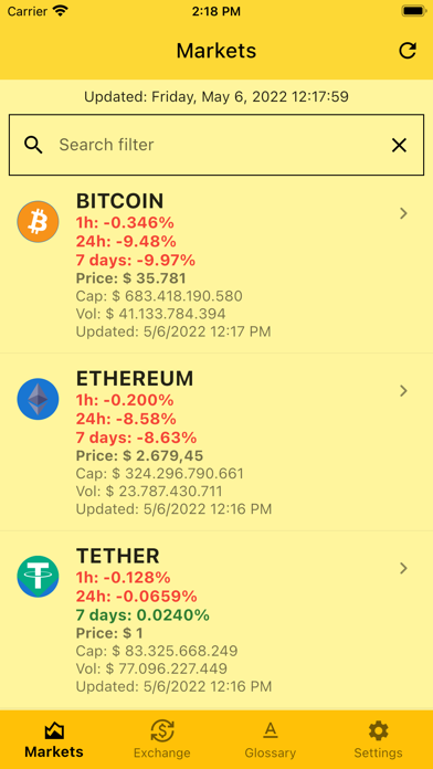 CryptoExchange Screenshot