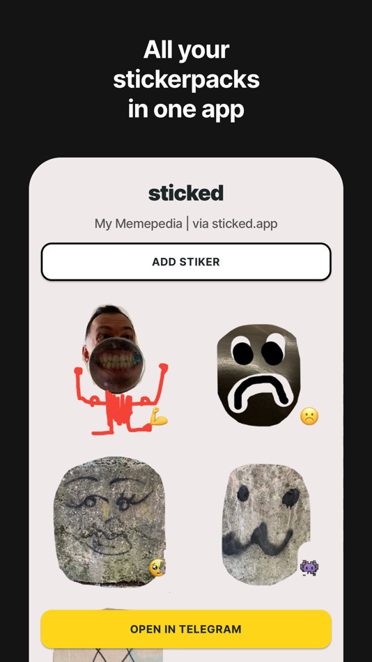 #3. Sticked - Telegram stickers (iOS) 由: Denis Volyntsev