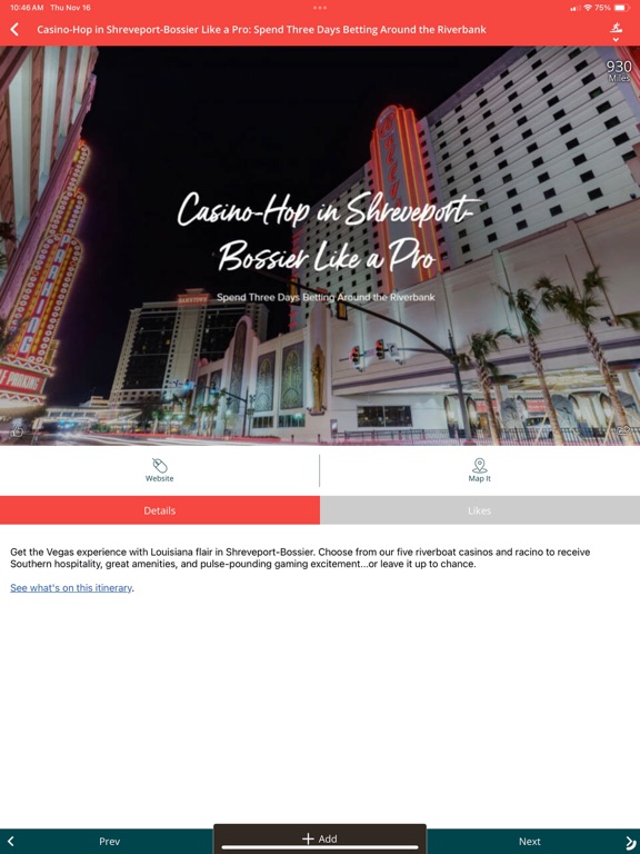 Visit Shreveport-Bossier LA iPad screenshot 6 - Travel app