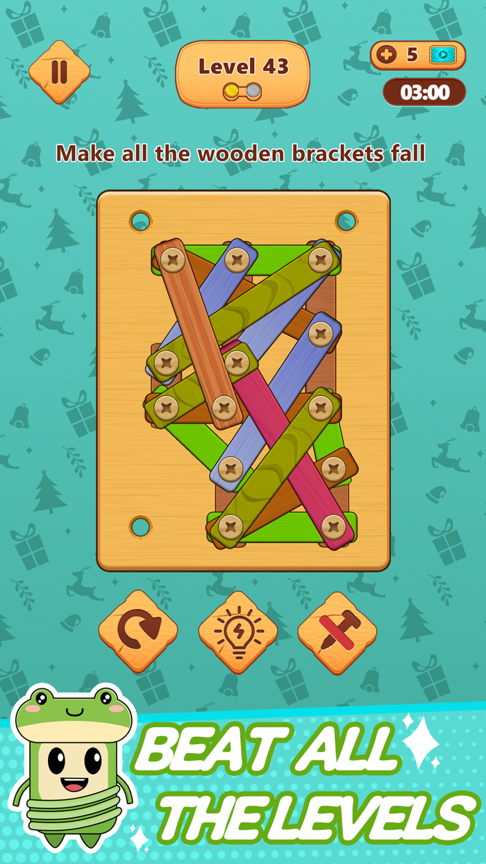 Wood Nuts and Bolts Puzzle