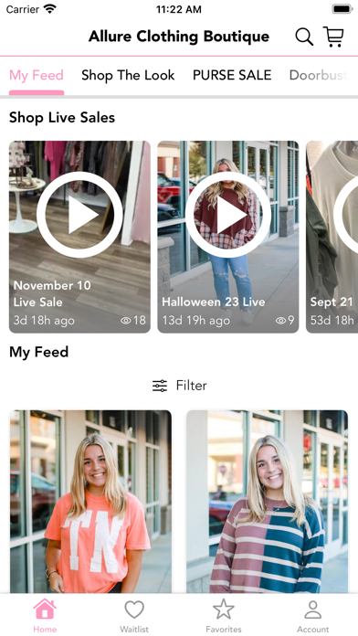 Allure Clothing Boutique Screenshot