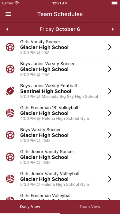 Helena High School Athletics Screenshot