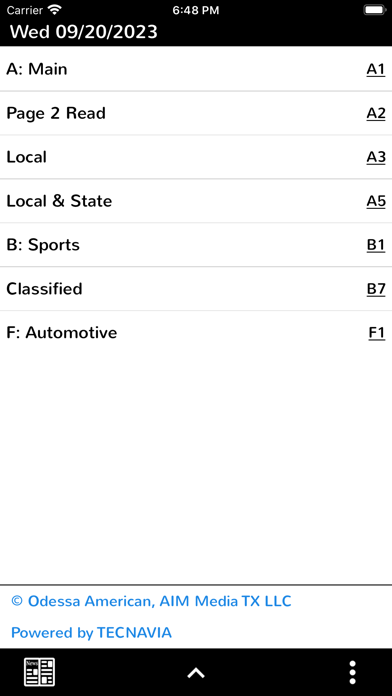 Odessa American Screenshot