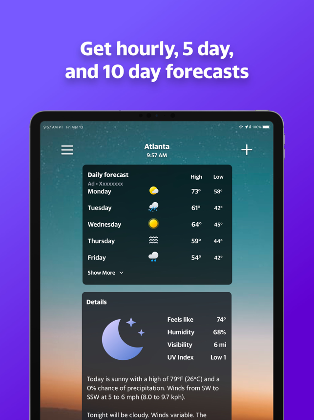 ‎Yahoo Weather Screenshot