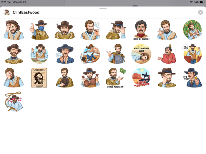 Cowboy Emoji Funny Stickers