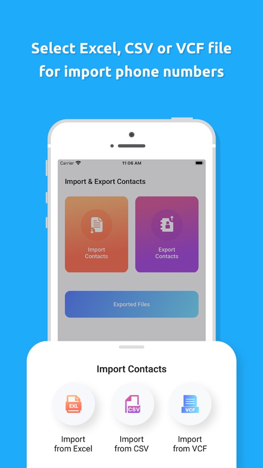 Contact to Excel, Vcf, Pdf - 1.9 - (iOS)