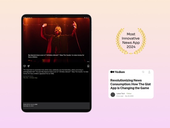 The Gist - Summarized News iPad screenshot 1 - News app