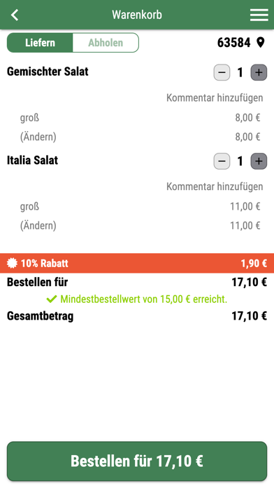 Pizzeria Amalfi Langenselbold Screenshot