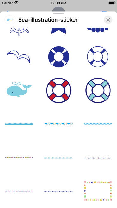 Sea illustration sticker Screenshot