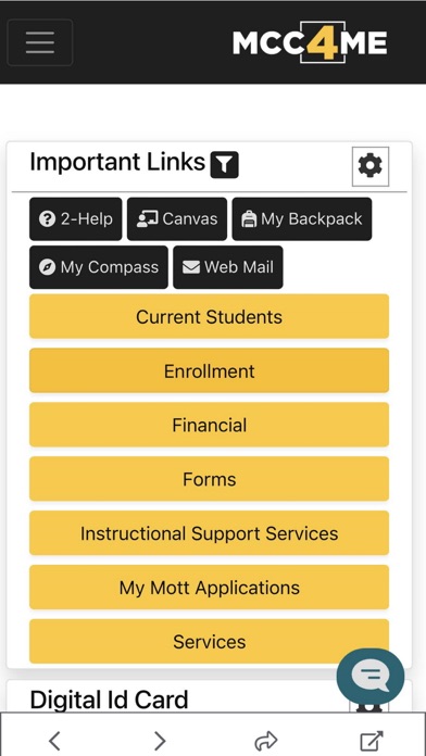Mott Community College Screenshot