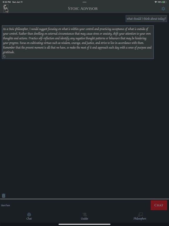 Stoic Advisor iPad screenshot 3 - Entertainment app