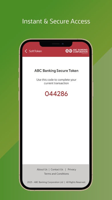 ABC Banking Secure Token Screenshot