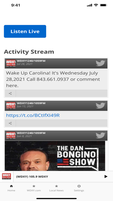 WDXY 105.9/1240am Screenshot