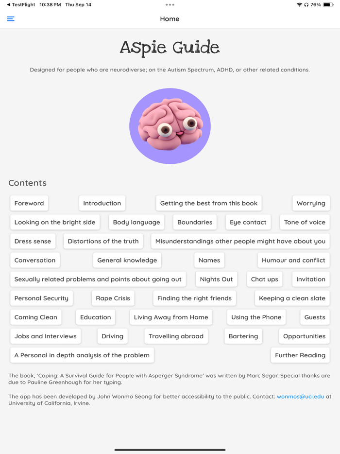 Aspie Guide Therapy Chatbot