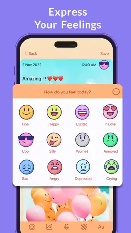 Game screenshot Daily Journal with Lock & Mood apk