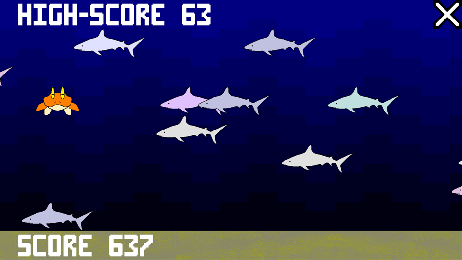 #8. Crab-Man Shark-Attack (iOS) Podle: Cameron Low