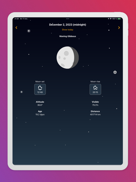 Screenshot #4 pour Moon Phase Now: Lunar Calendar