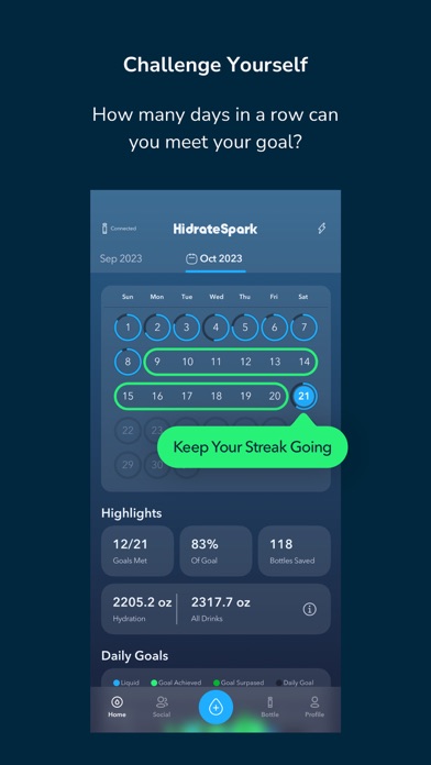 HidrateSpark Water Tracker Screenshot