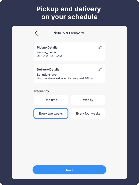Pocket Change Laundry iPad screenshot 2 - Lifestyle app